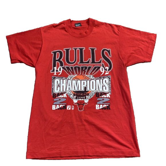 Screen Stars Best Chicago Bulls 1992 Championship Shirt L Single Stitch See Pics